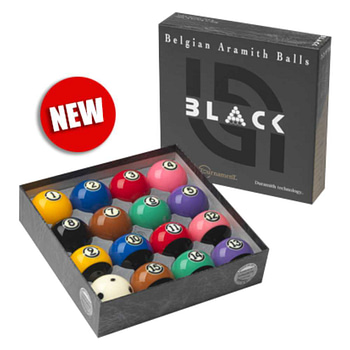 Aramith TV Pool Balls Black