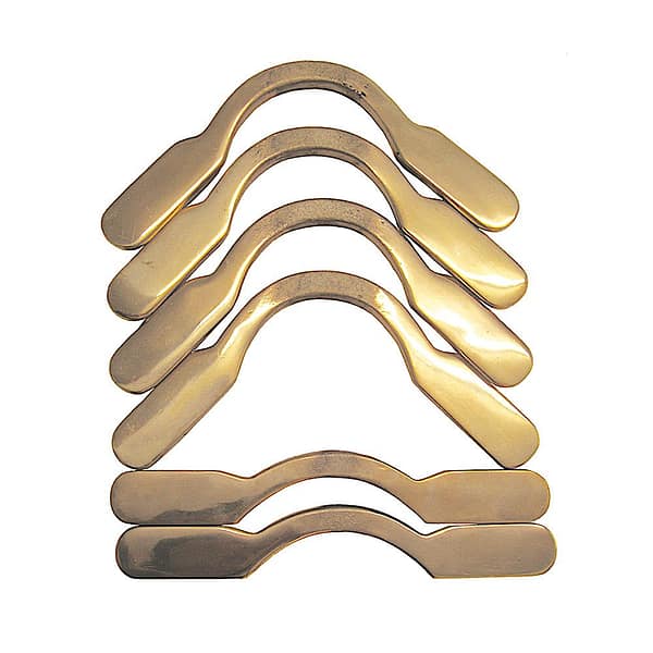 flat brass rounded bracket